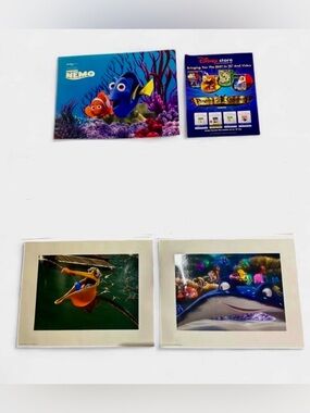 2003 Disney Store Exclusive Finding Nemo Lithographs w/Portfolio Set of 2 Prints
